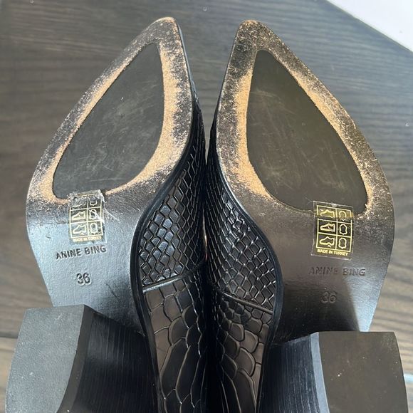 Anine Bing Textured Black Ankle Booties - Picture 13 of 15